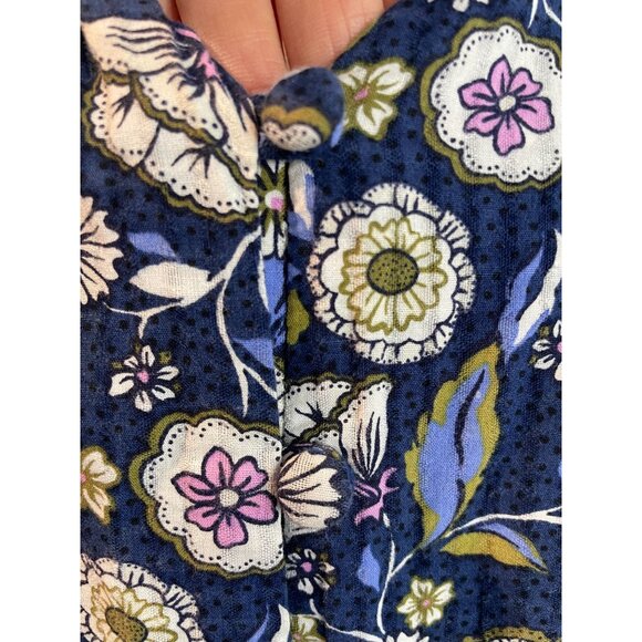 Lane Bryant Floral Print Maxi Dress With Pockets 16 100% Cotton Shell - Picture 7 of 15